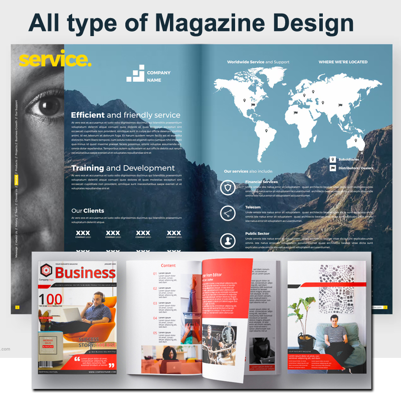 ALL TYPE OF MAGAZINE DESIGN